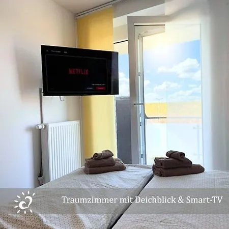 De Twargbutt Nordseeluft Vom Balkon Aus Schnuppern Apartment